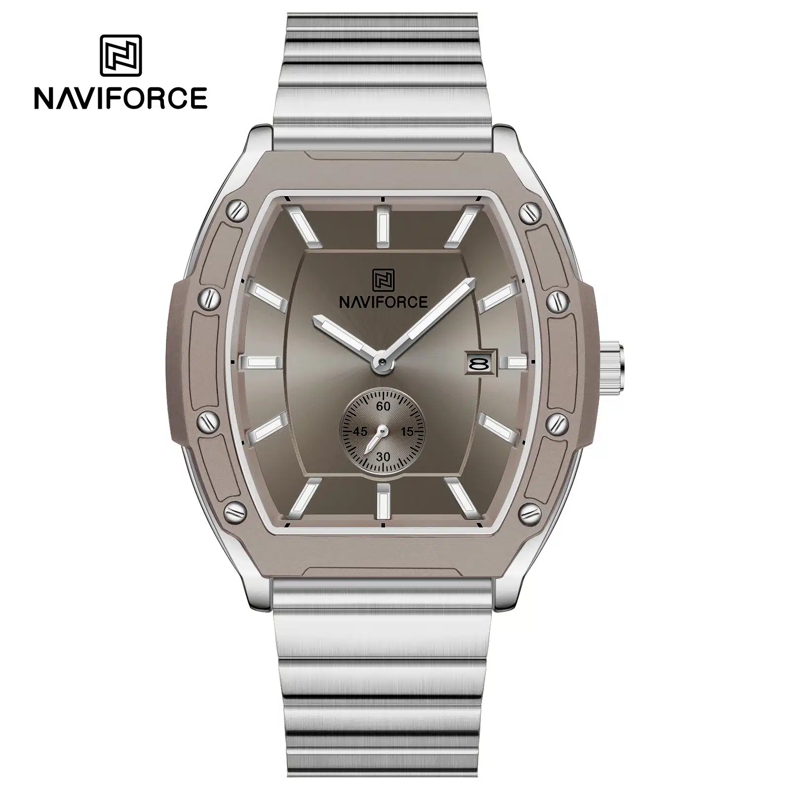 NAVIFORCE 8068G Men's women Watch with High Quality Glass Square Watches